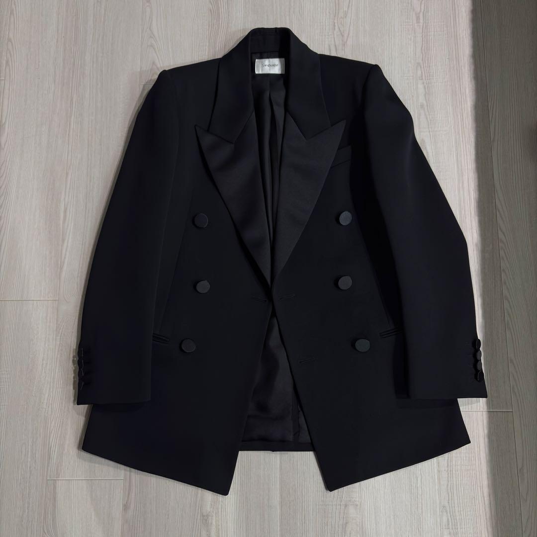 24SS SAINT LAURENT スモーキングダブルジャケット