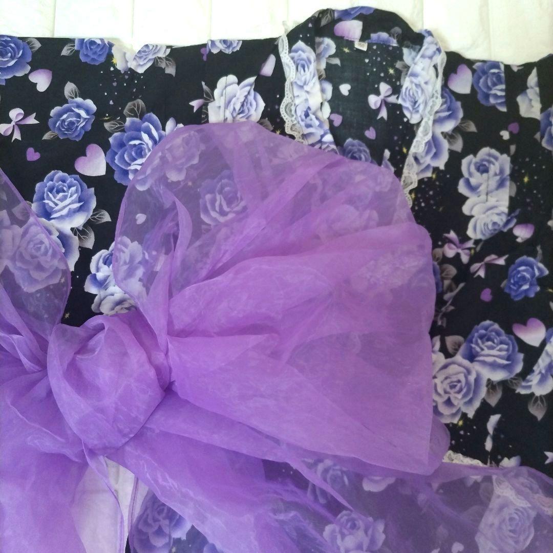 【150】浴衣 ドレス 姫 ギャル 地雷系 姫系 平成 160 М 大人 帯付