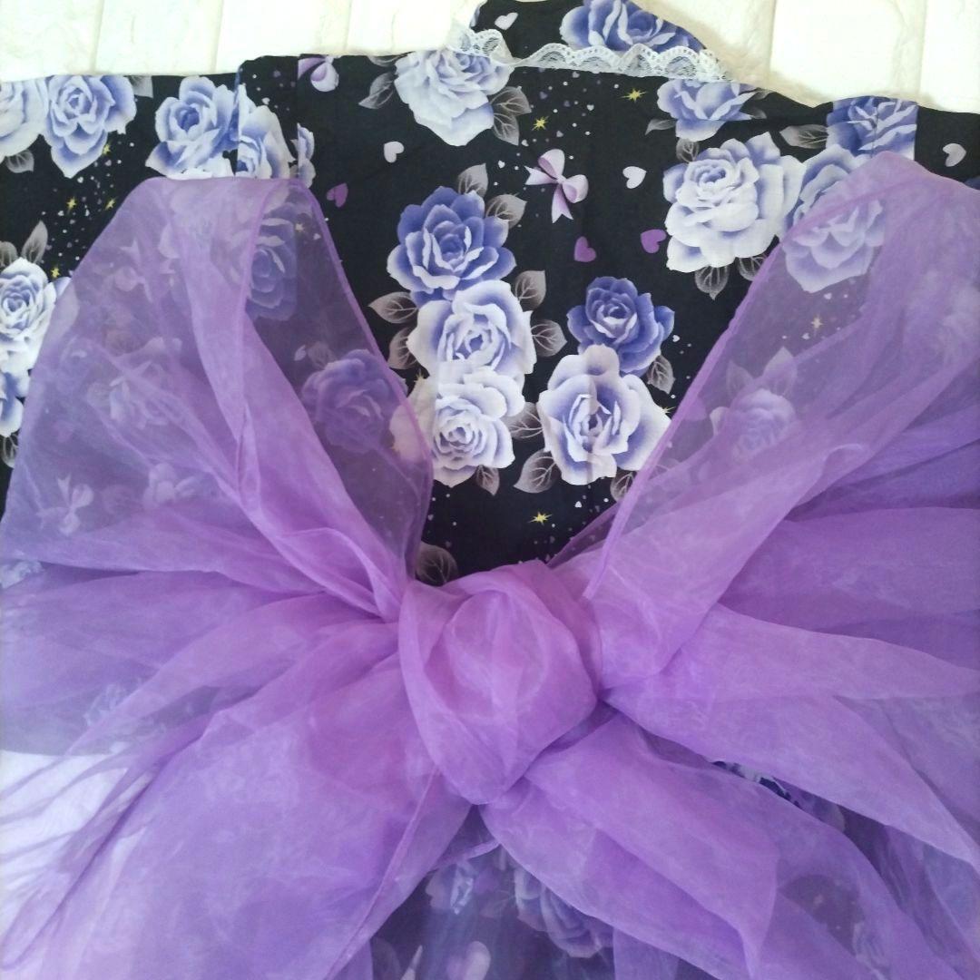 【150】浴衣 ドレス 姫 ギャル 地雷系 姫系 平成 160 М 大人 帯付