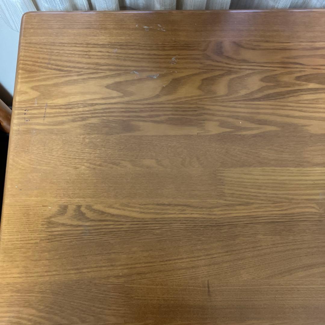 【送料込み匿名発送】木製ブラウン　シンプルデスク 引き出し付き