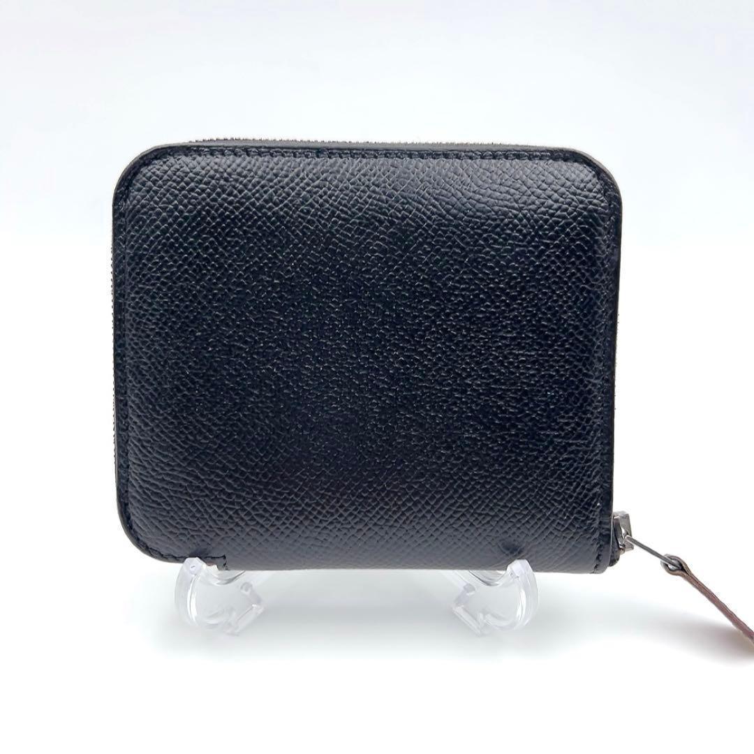 エルメス アザップ シルクイン コンパクト ブラック C刻印 財布 789