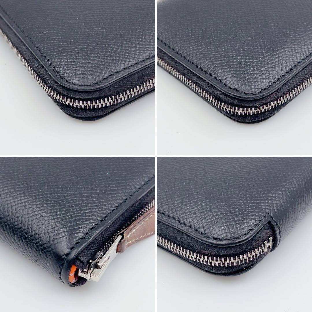 エルメス アザップ シルクイン コンパクト ブラック C刻印 財布 789
