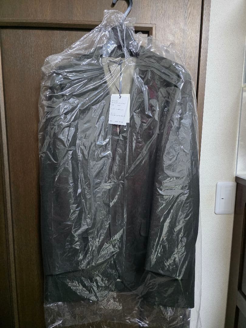 【新品未使用品】RAINMAKER ノーカラーロングジャケット ダークオリーブ