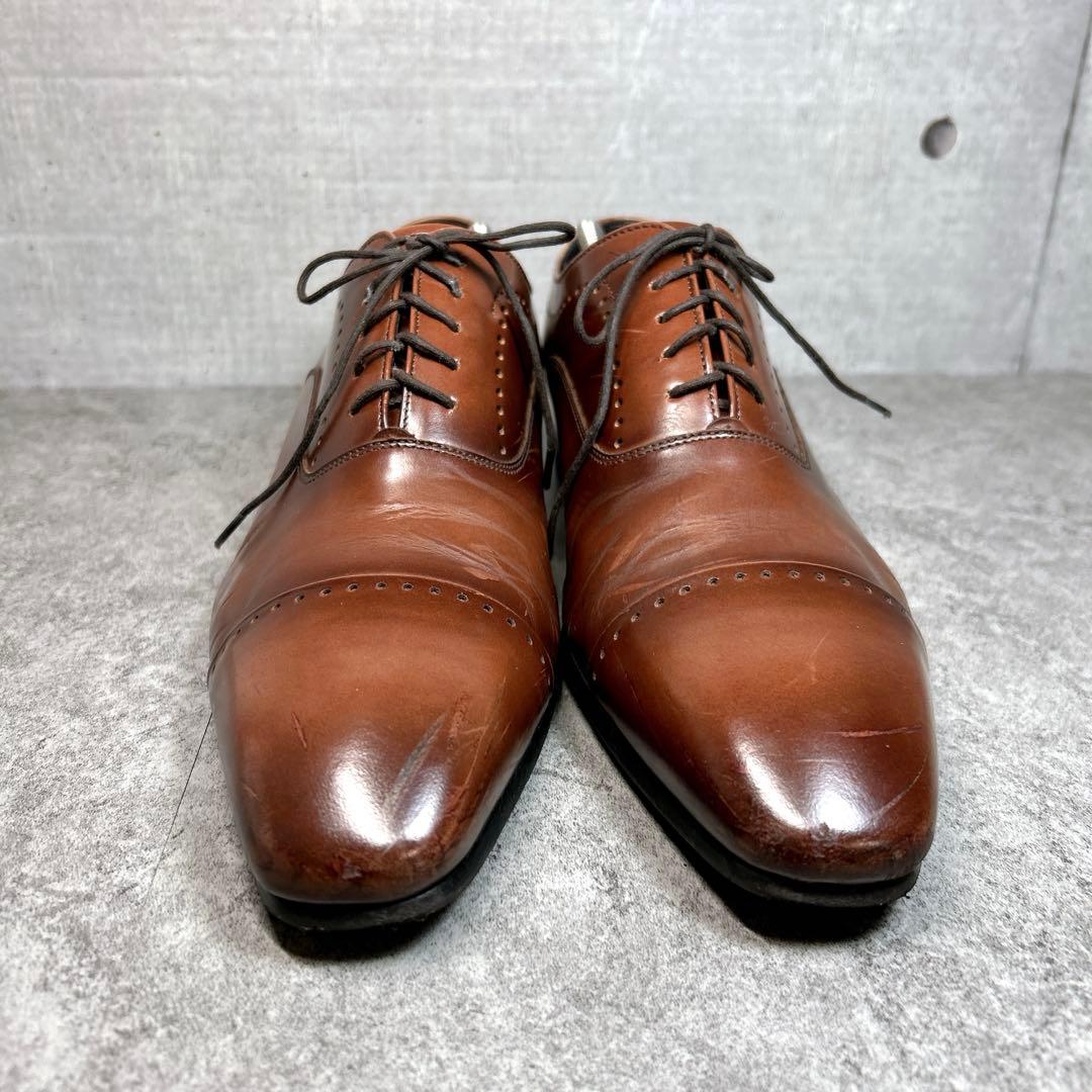 美品【REGAL】ビジネスシューズ/11LR/ストレートチップ/キャップトゥ/茶