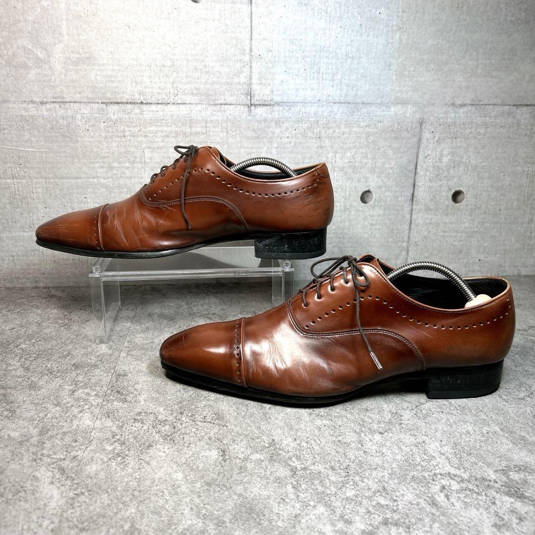 美品【REGAL】ビジネスシューズ/11LR/ストレートチップ/キャップトゥ/茶