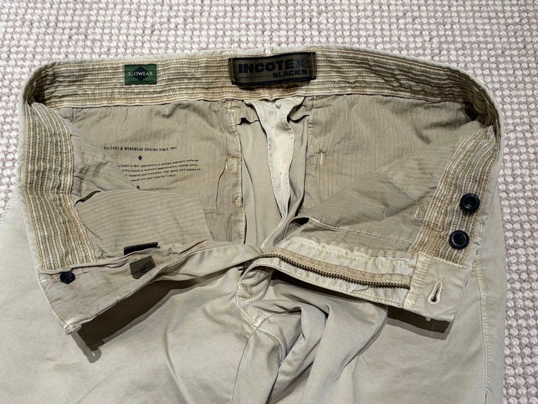 INCOTEX SLACKS 100番チノ ベージュ31 新品未使用