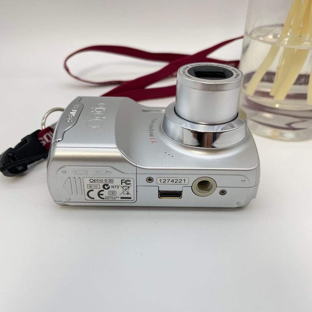 スマホ転送OK✨PENTAX Optio E30✨動作確認済 単三電池 可愛い♪
