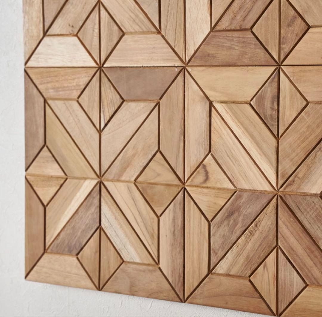 【訳あり】天然チークウッド ウォールパネル 10枚セット