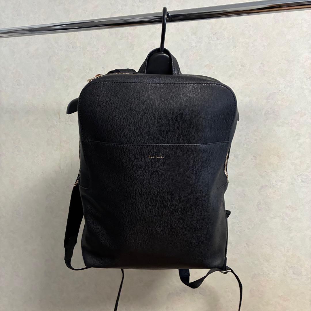 ポールスミス　レザー ブラック バックパック