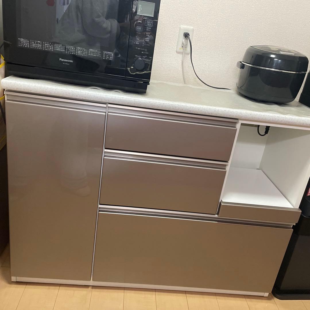 売約済【美品】ニトリ キッチンカウンター アルミナ2 幅120cm ホワイト