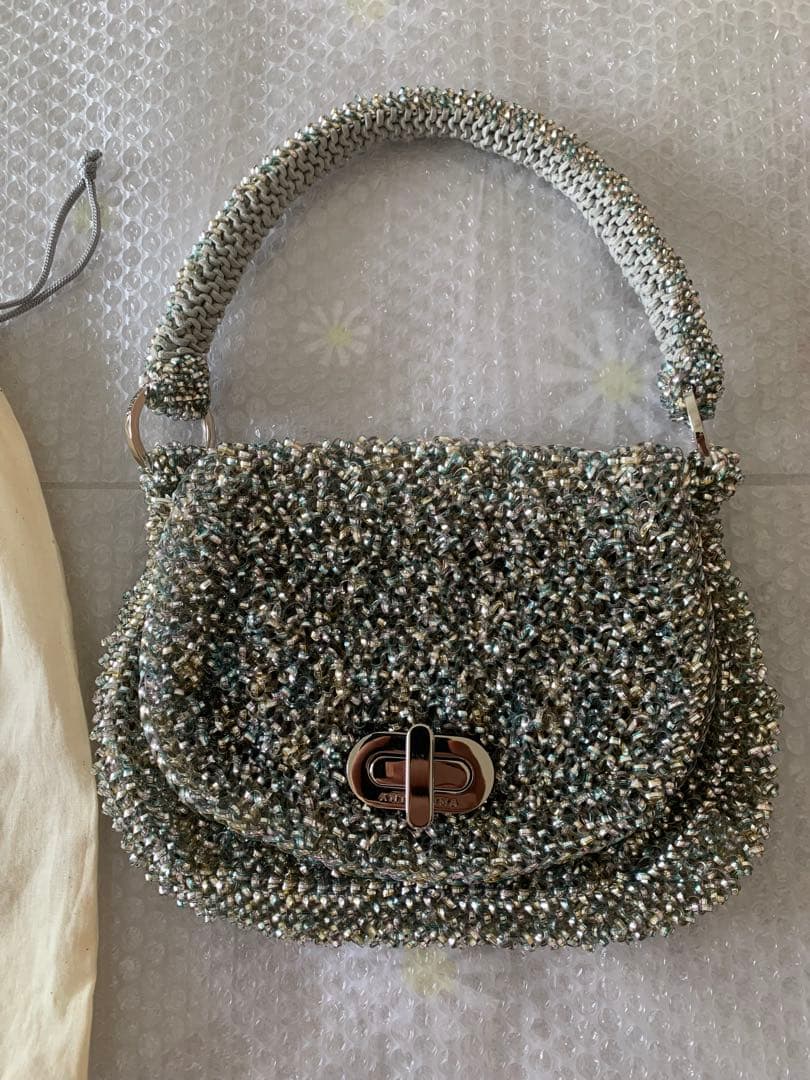 【極美品】正規品ANTEPRIMA ワイヤーバッグ 手提げ メタリックカラー