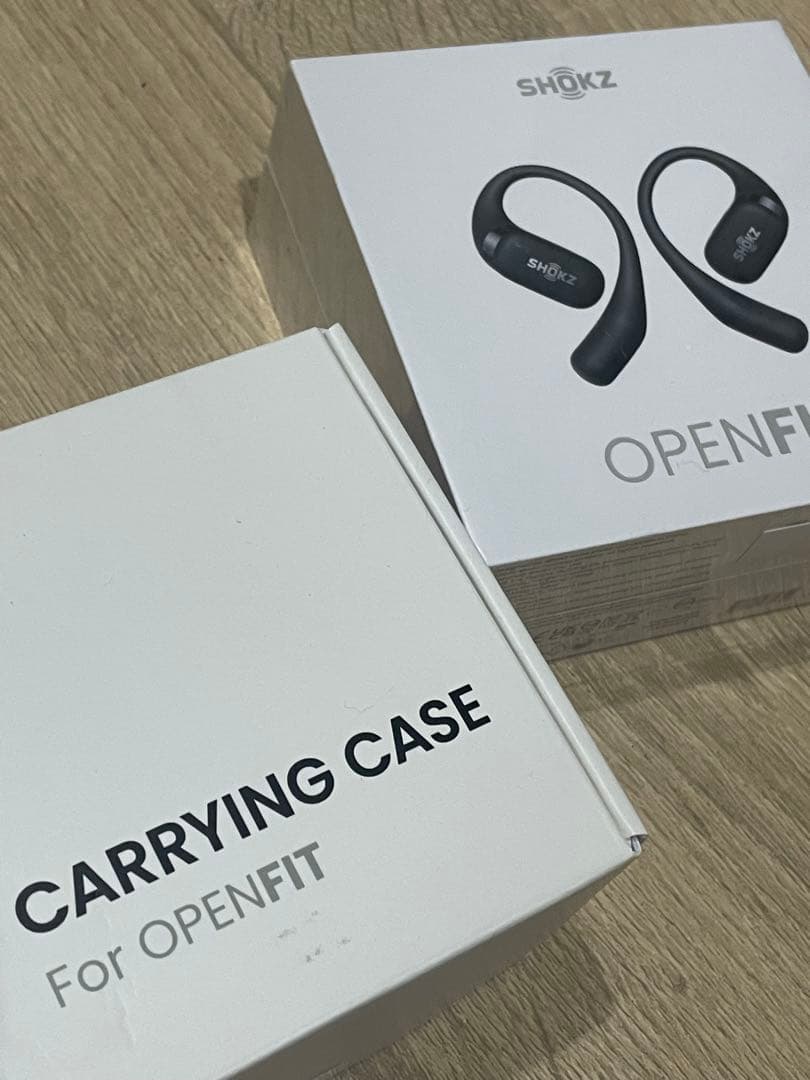 SHOKZ OPENFIT ワイヤレスイヤホン ブラック ケース付き