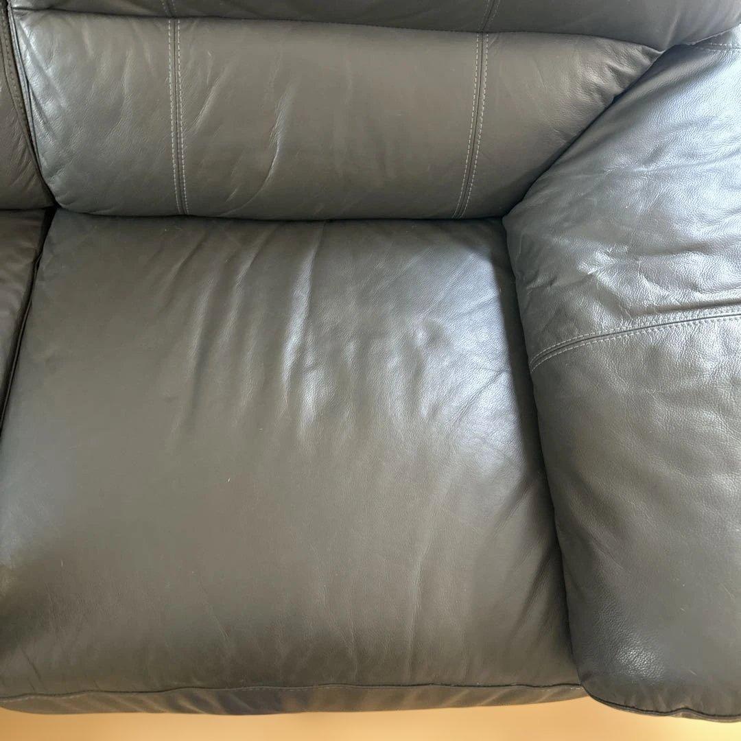 【送料込み】ニトリグレー 合成皮革 コーナーソファ1/2