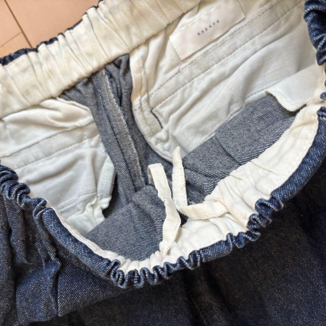 かぐれ 2025 デニムクロップドパンツ インディゴ