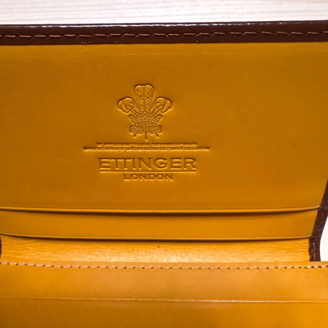 ETTINGER ブライドルレザー　ブラウン 名刺入れ