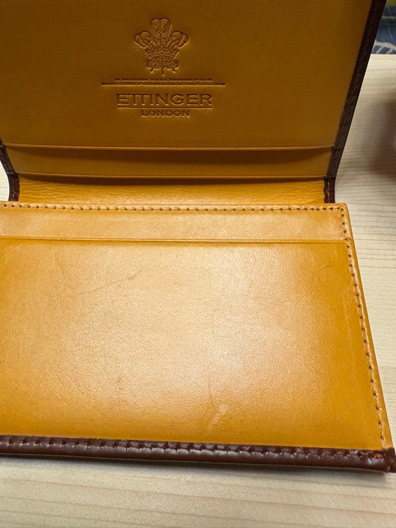 ETTINGER ブライドルレザー　ブラウン 名刺入れ