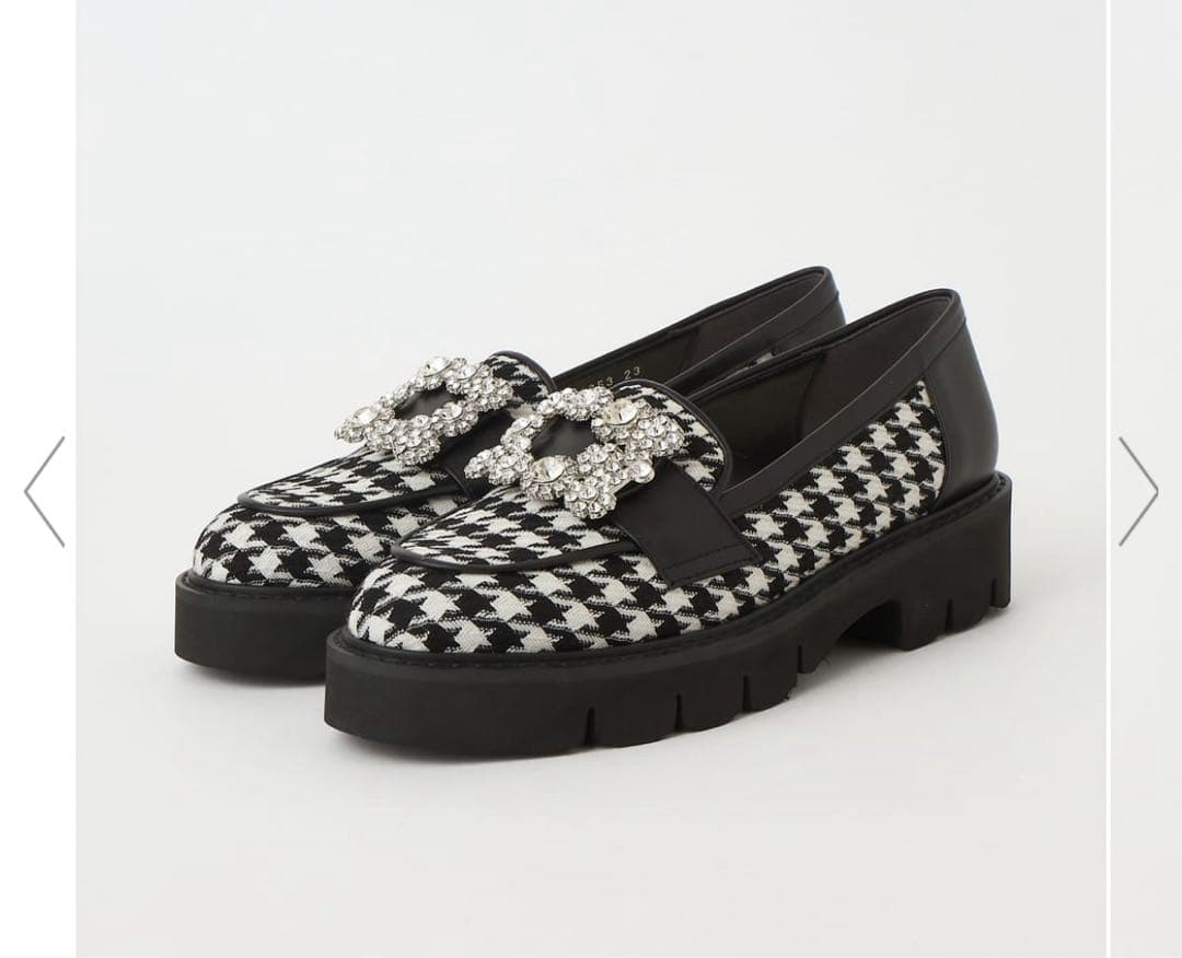 ダイアナ DIANA ローファー 新作 2025 千鳥柄 ビジュー 可愛い 秋冬