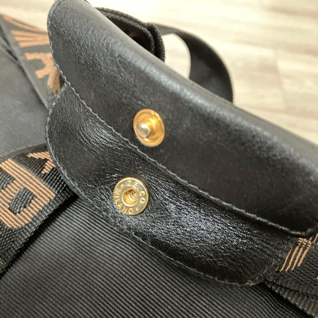 FENDI ナイロン生地 2way ボストンバッグ ドラムバッグ ブラック