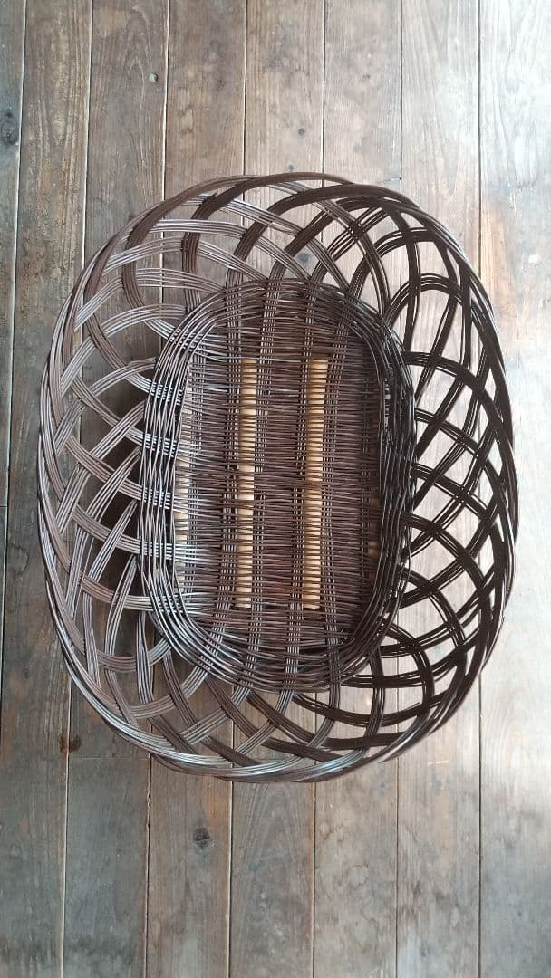 特大 わらび籠 脱衣かご 沖縄民具 今帰仁村 古民藝 古民具 古道具  昭和