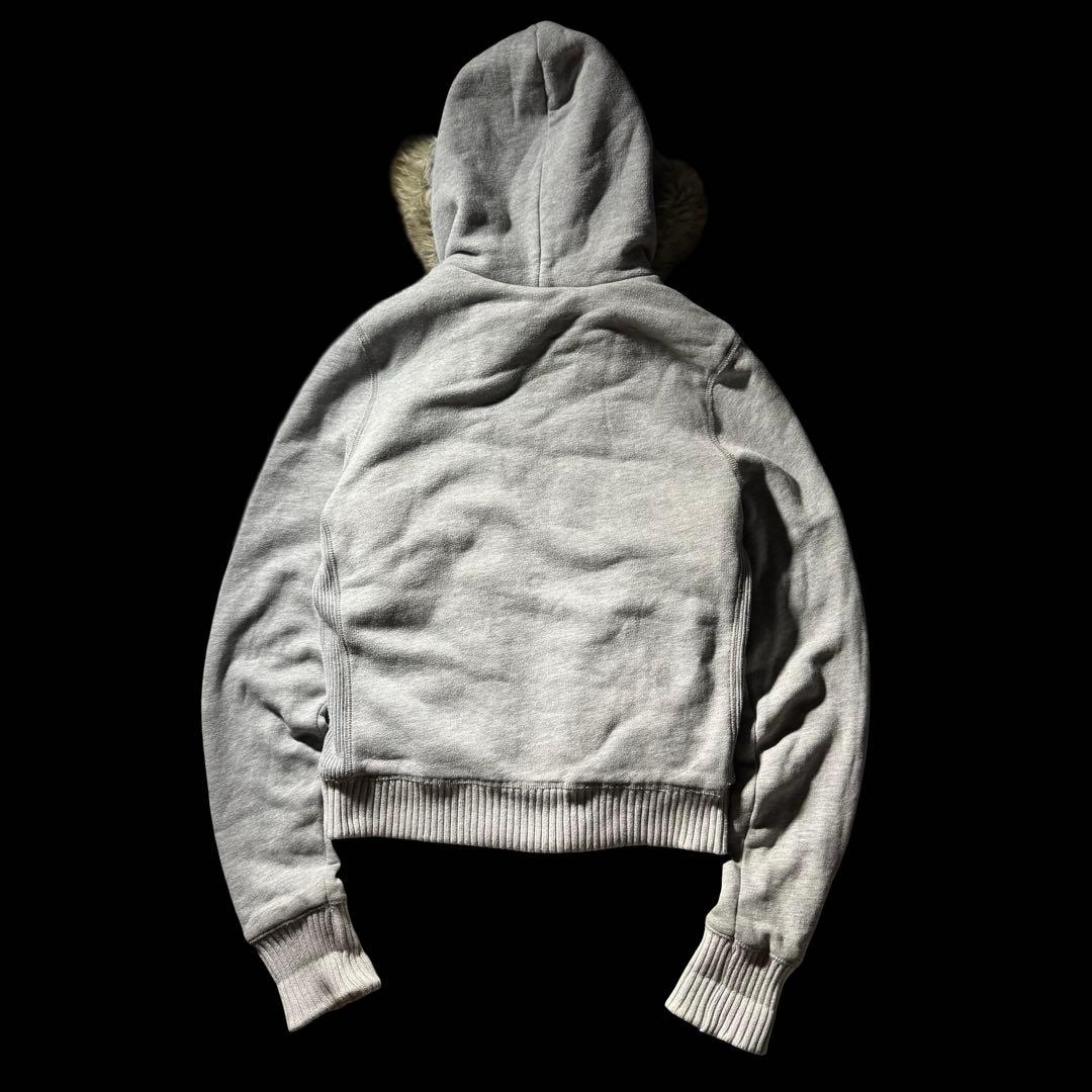 00s A&F fur double zip hoodie y2k 平成