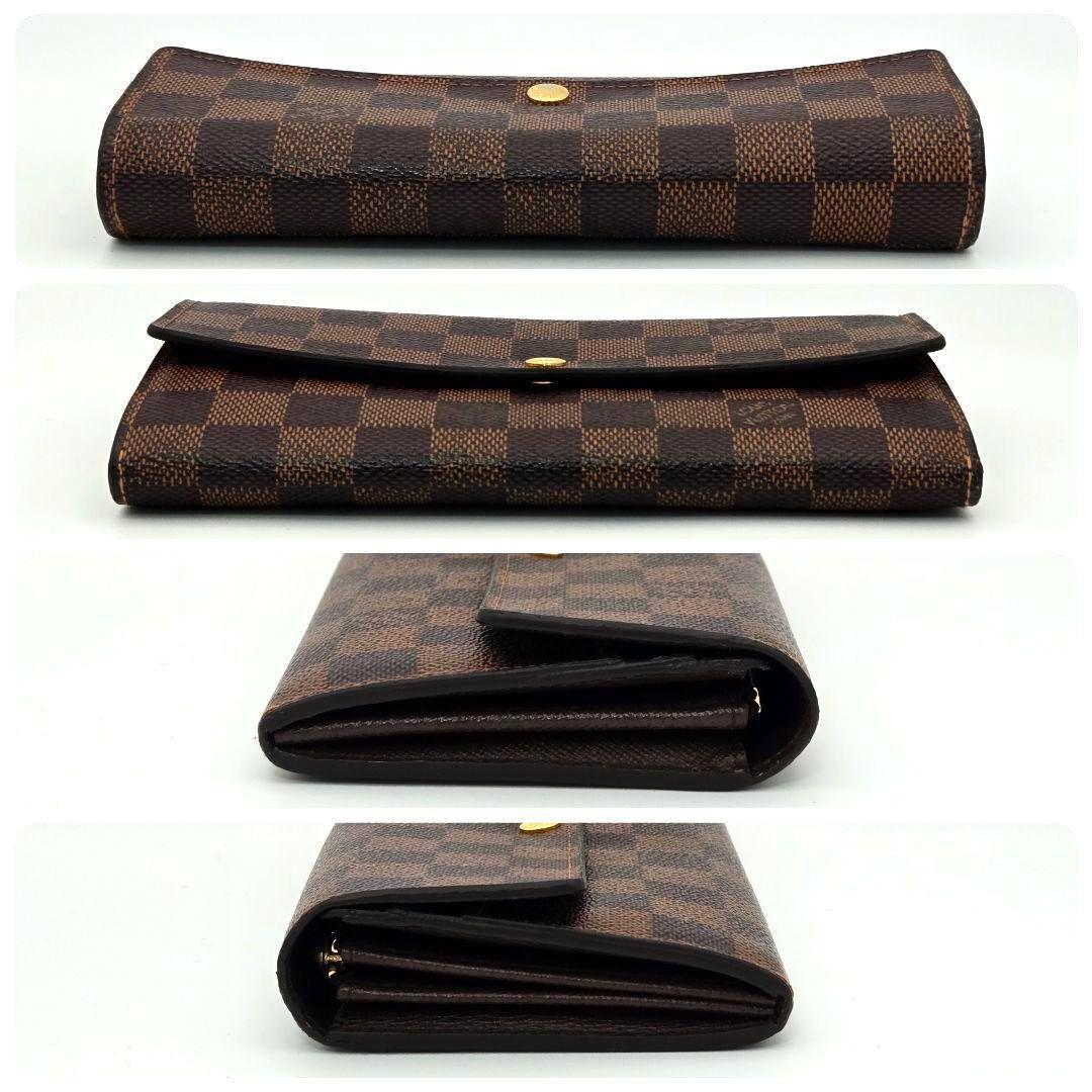 ルイヴィトン ダミエ エベヌ 長財布 ポルトフォイユ サラ N61734 茶