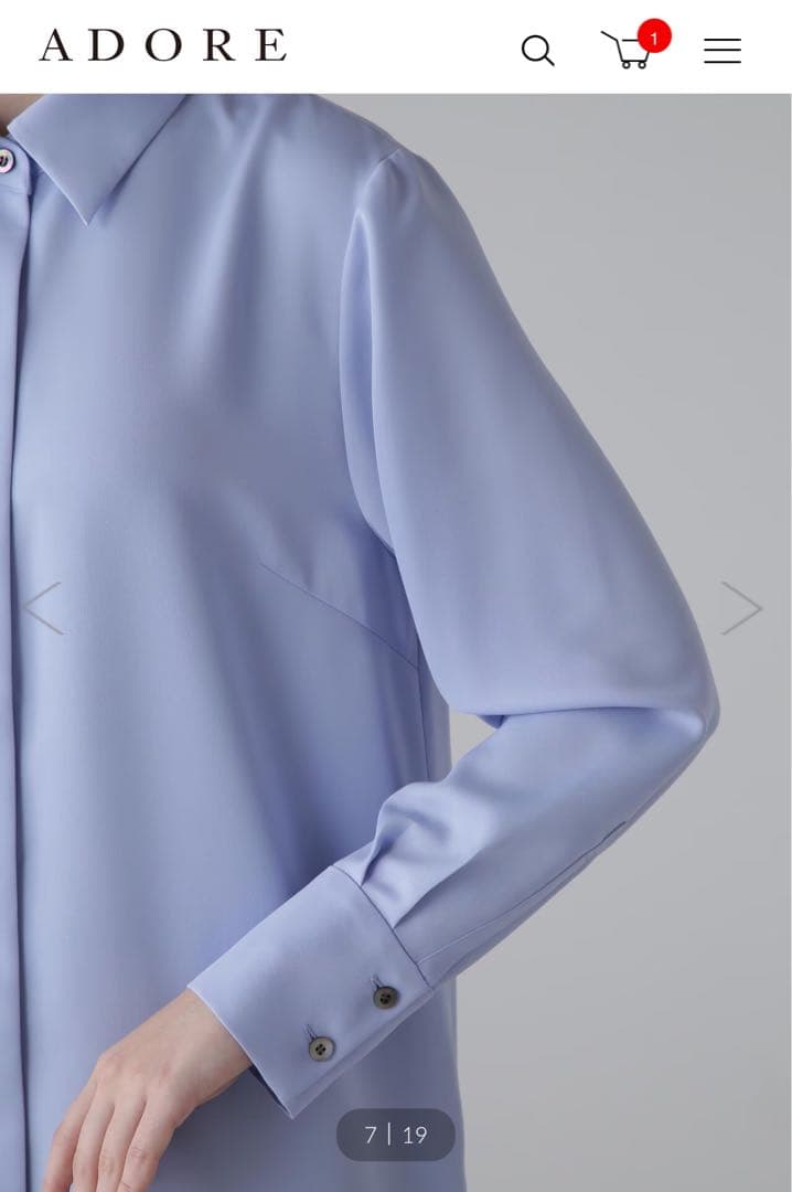 ADORE ライトデシンブラウス水色