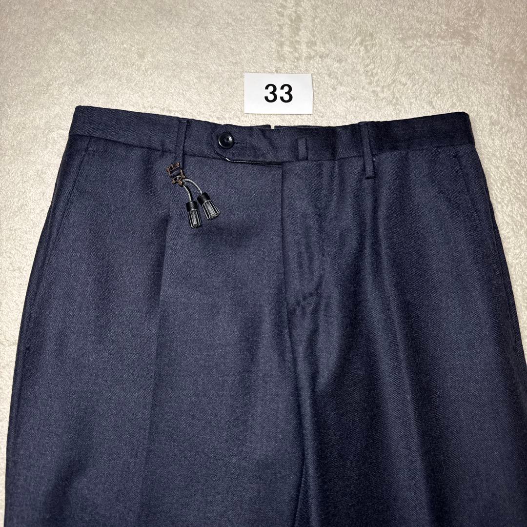 33 未使用　秋冬　インコテックス　ウール　ネイビー　42 XS
