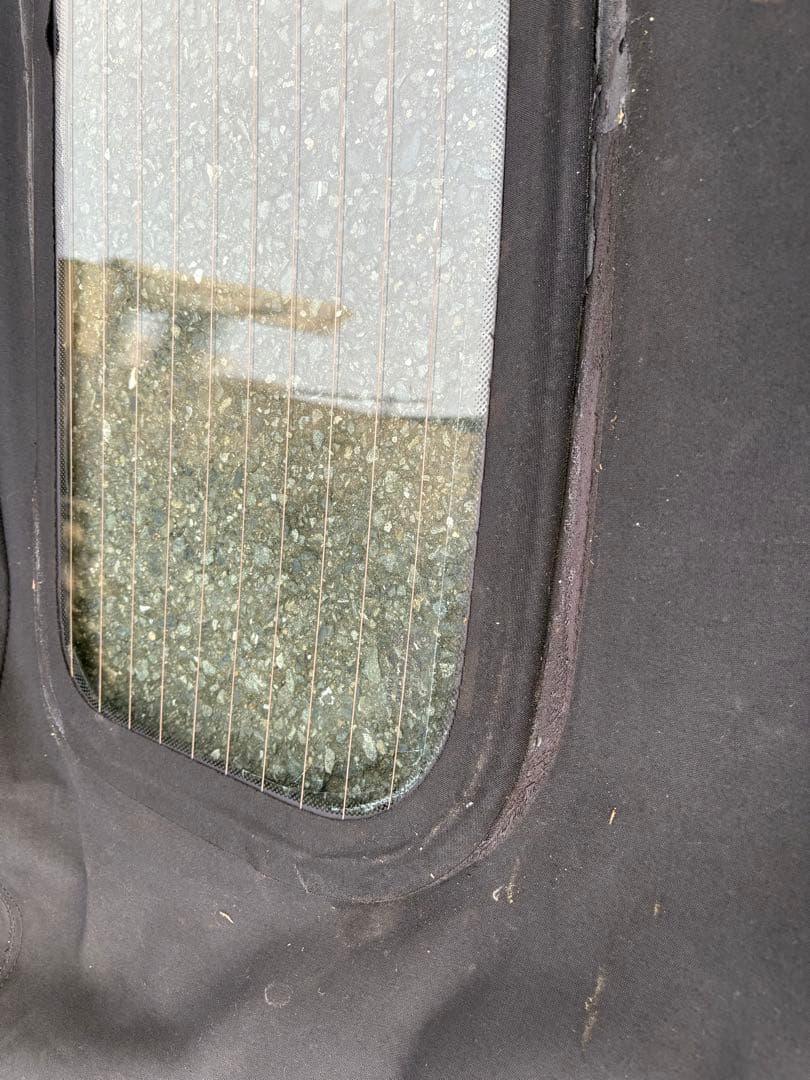 ロードスターNA NB 幌ビニール生地　黒　社外　ガラス落ち有