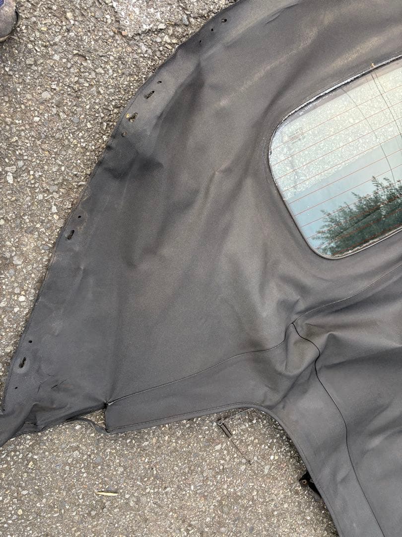 ロードスターNA NB 幌ビニール生地　黒　社外　ガラス落ち有