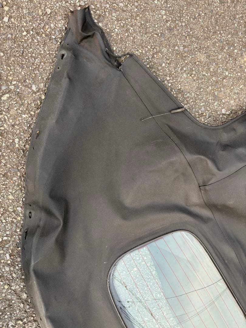 ロードスターNA NB 幌ビニール生地　黒　社外　ガラス落ち有