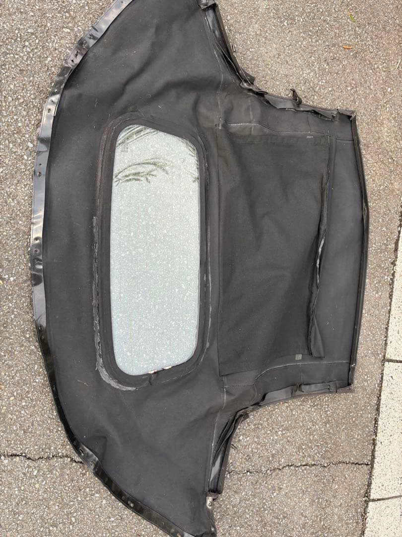 ロードスターNA NB 幌ビニール生地　黒　社外　ガラス落ち有