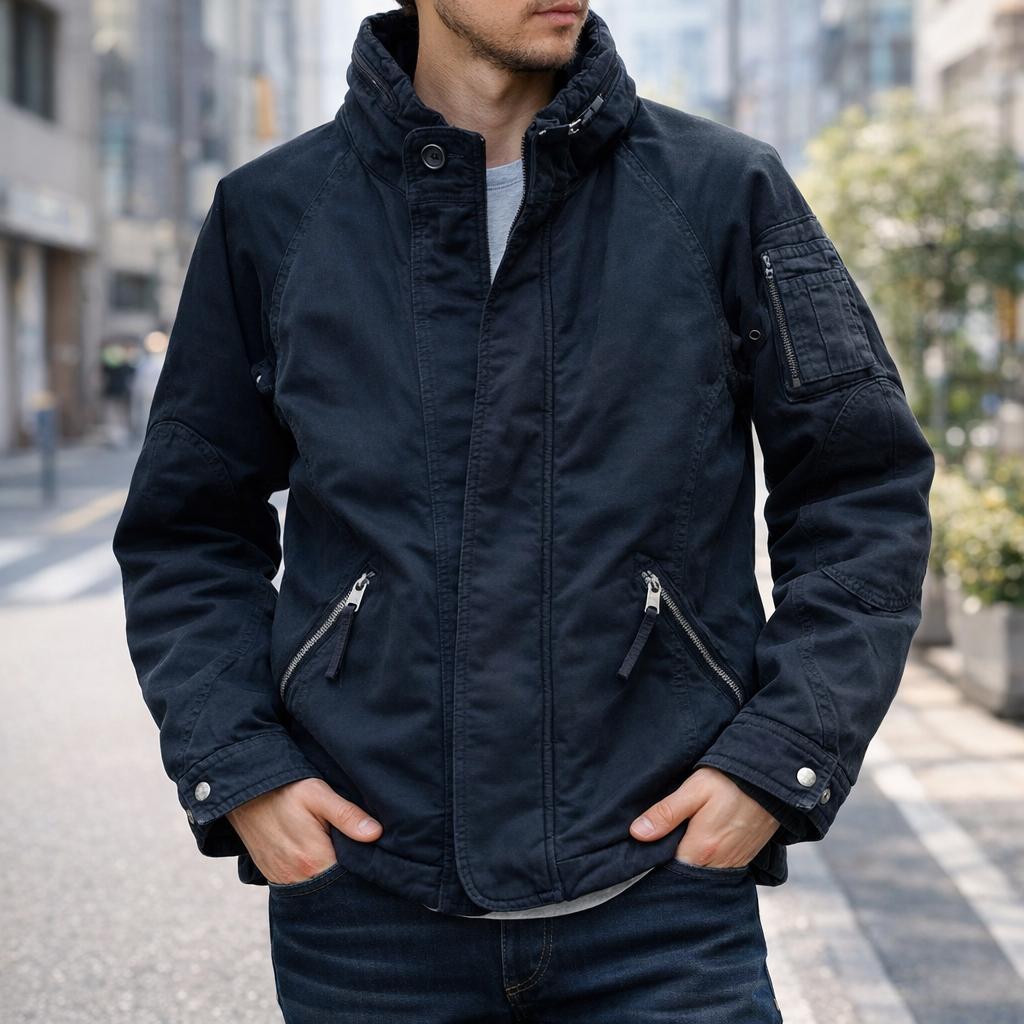 【山下智久着用モデル】nonnative キルティング中綿ジャケット 黒 M相当