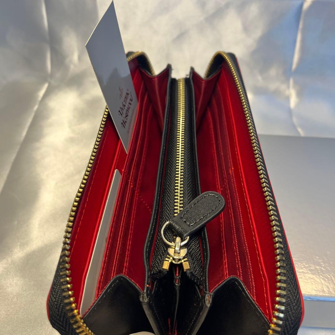 新品 Vivienne Westwood 黒 真っ赤な内装 長財布 バレンタイン