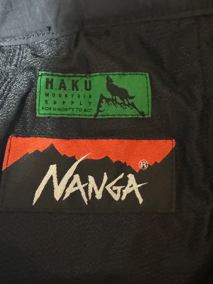 ナンガ × ハク カーペンターパンツ HK-S117 サイズL 新品 ブラック