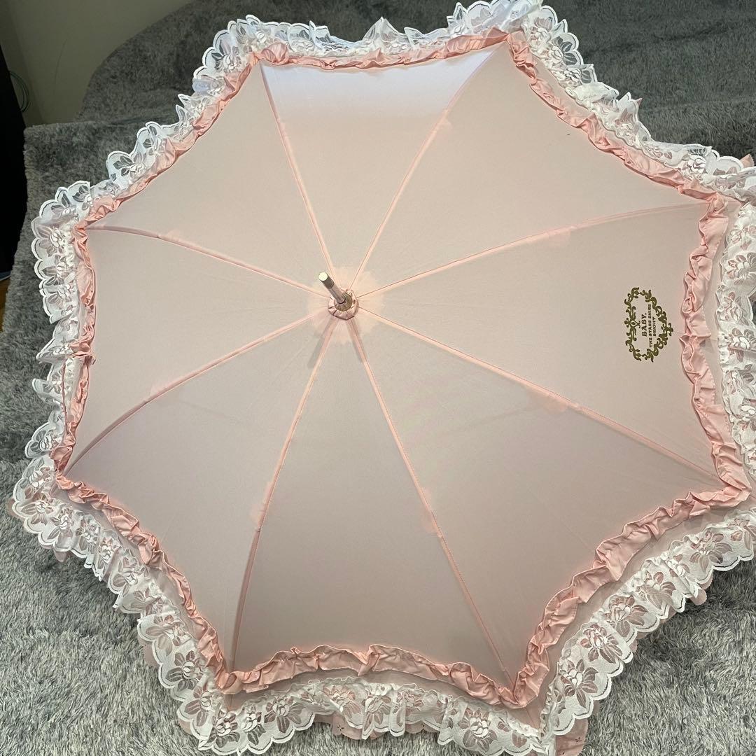 BABY THE STARS SHINE BRIGHTピンクフリル付傘アンブレラ