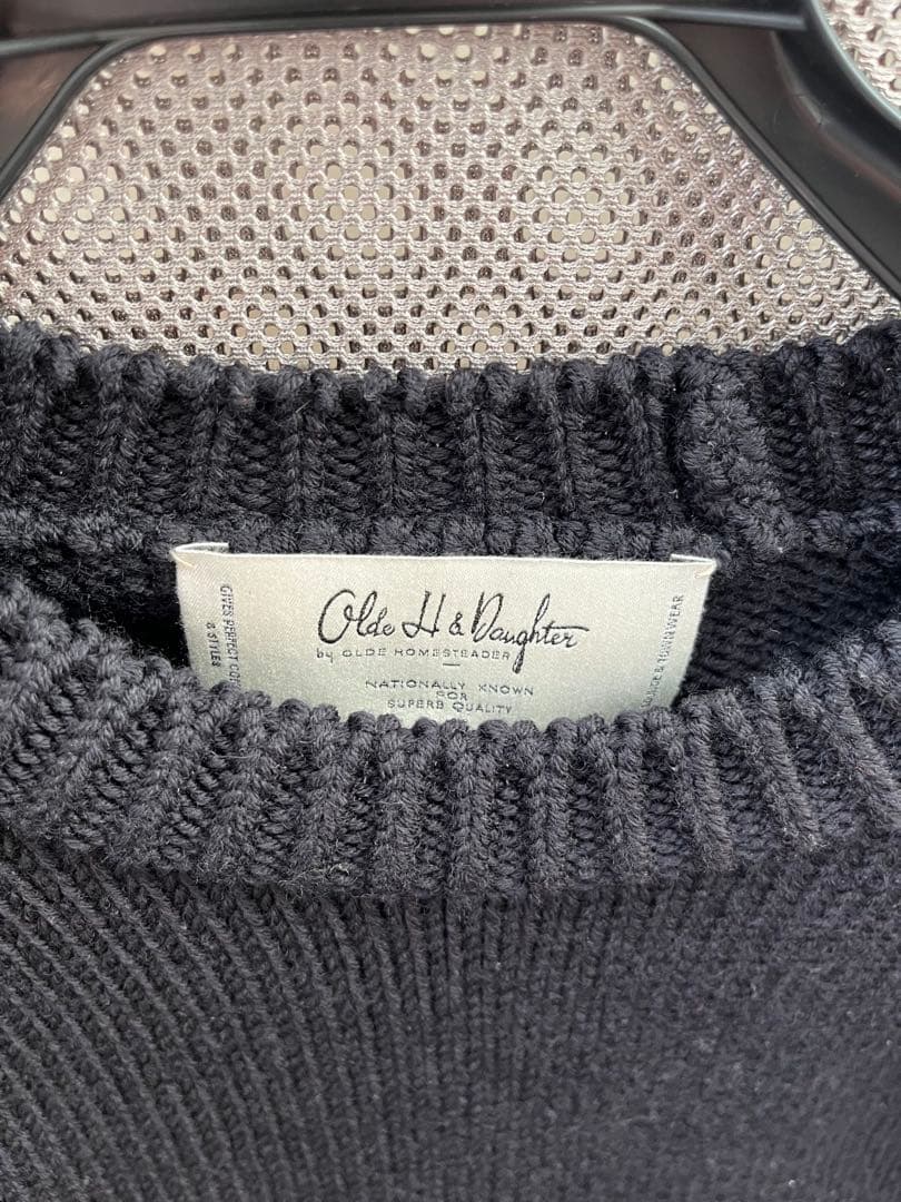 OldeH&Daughter WOOSTEDWOOL クルーネック ネイビー