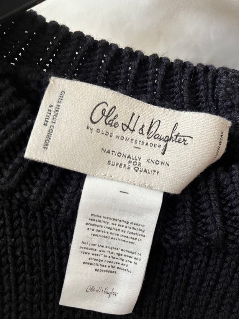 OldeH&Daughter WOOSTEDWOOL クルーネック ネイビー