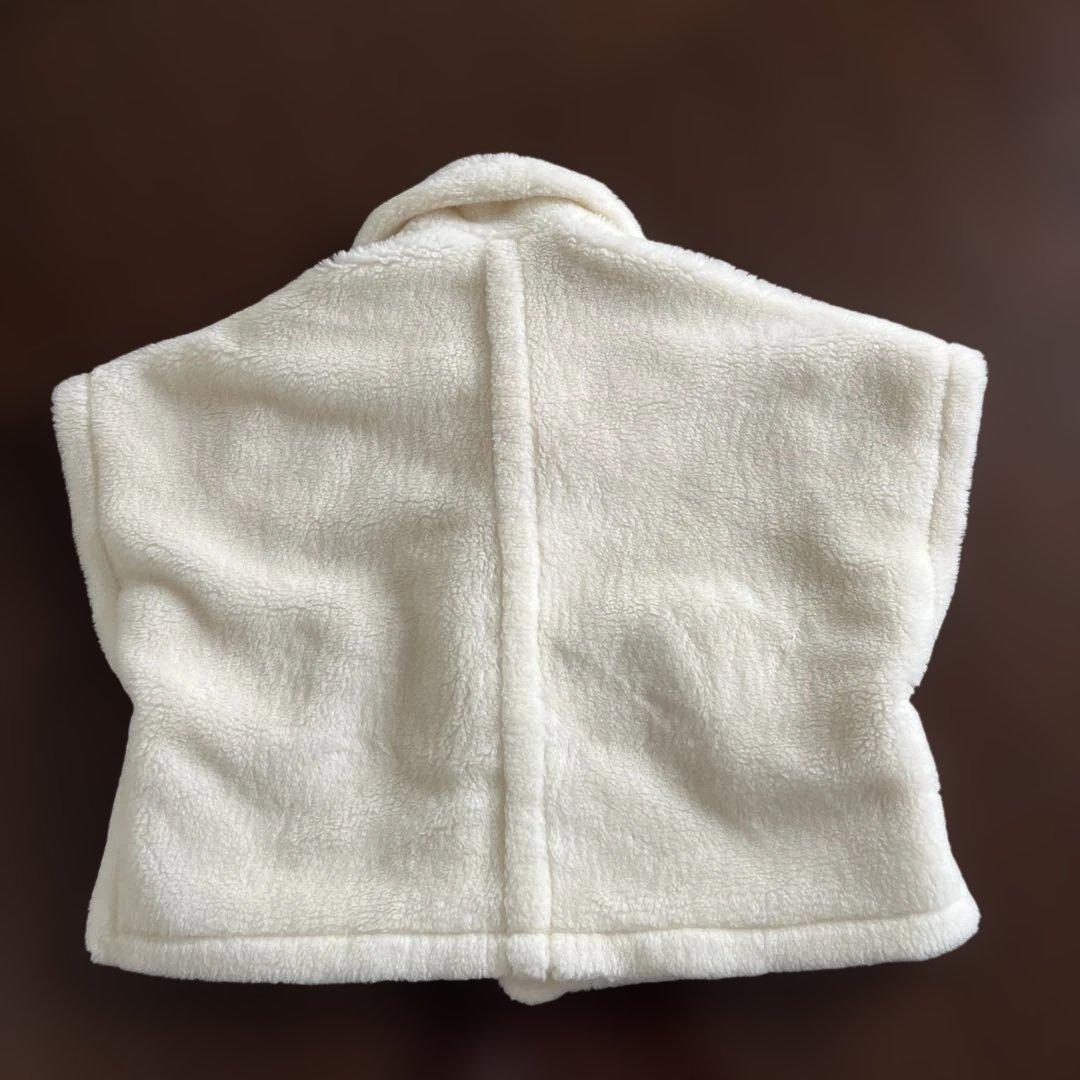 アイボリー テディベア　ケープコート