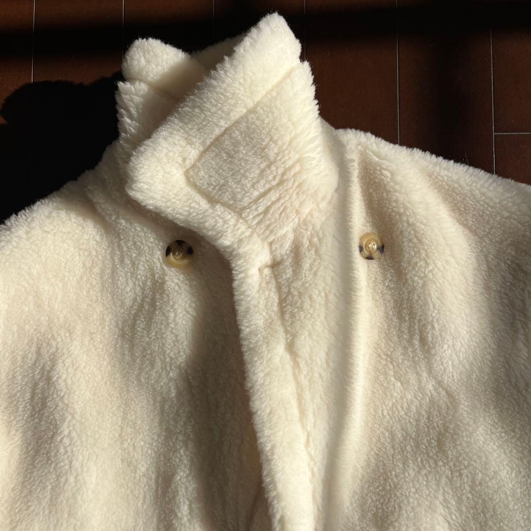 アイボリー テディベア　ケープコート