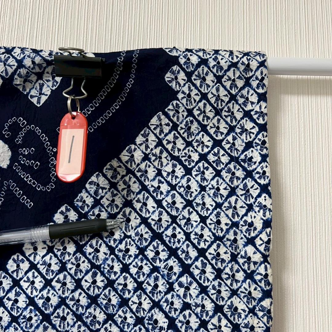 KL3175 有松鳴海絞り 浴衣 身丈164cm 夏着物 木綿