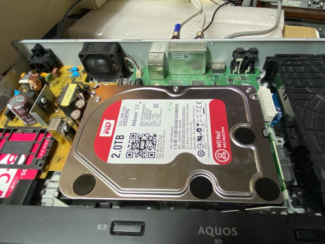 SHARP　AQUOS　BD-ＮW520　18年製 容量アップHDD：2TB