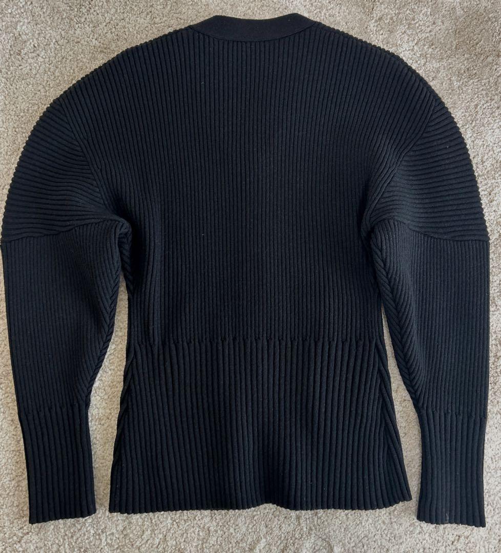 【美品】アダムエロペ 24AW 洗える フォルムリブカーディガン