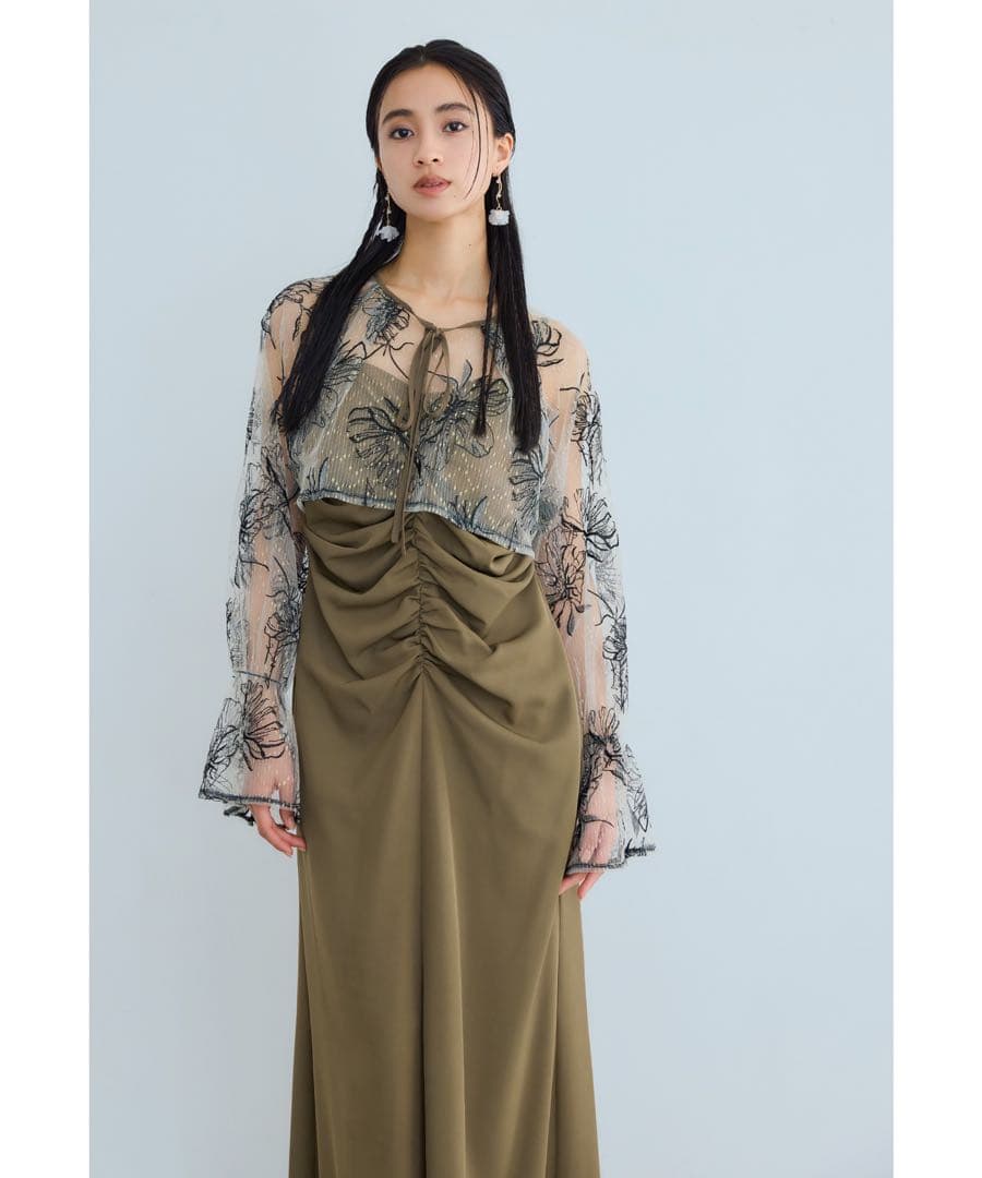 ク★新品★ ニアナMany wayゴールドフラワードレス 2点セット　サンプル品