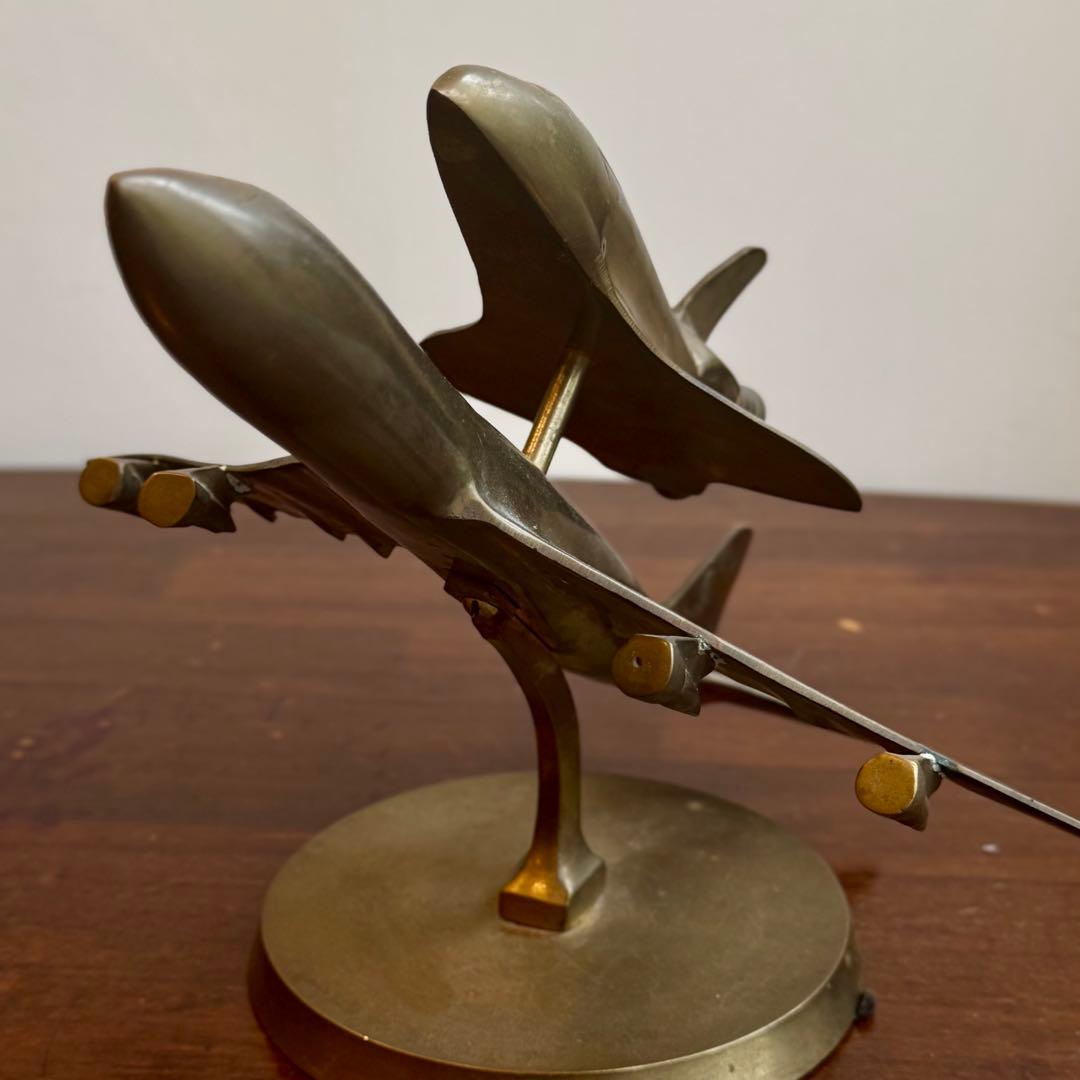 ヴィンテージ真鍮 飛行機模型 スタンドタイプ