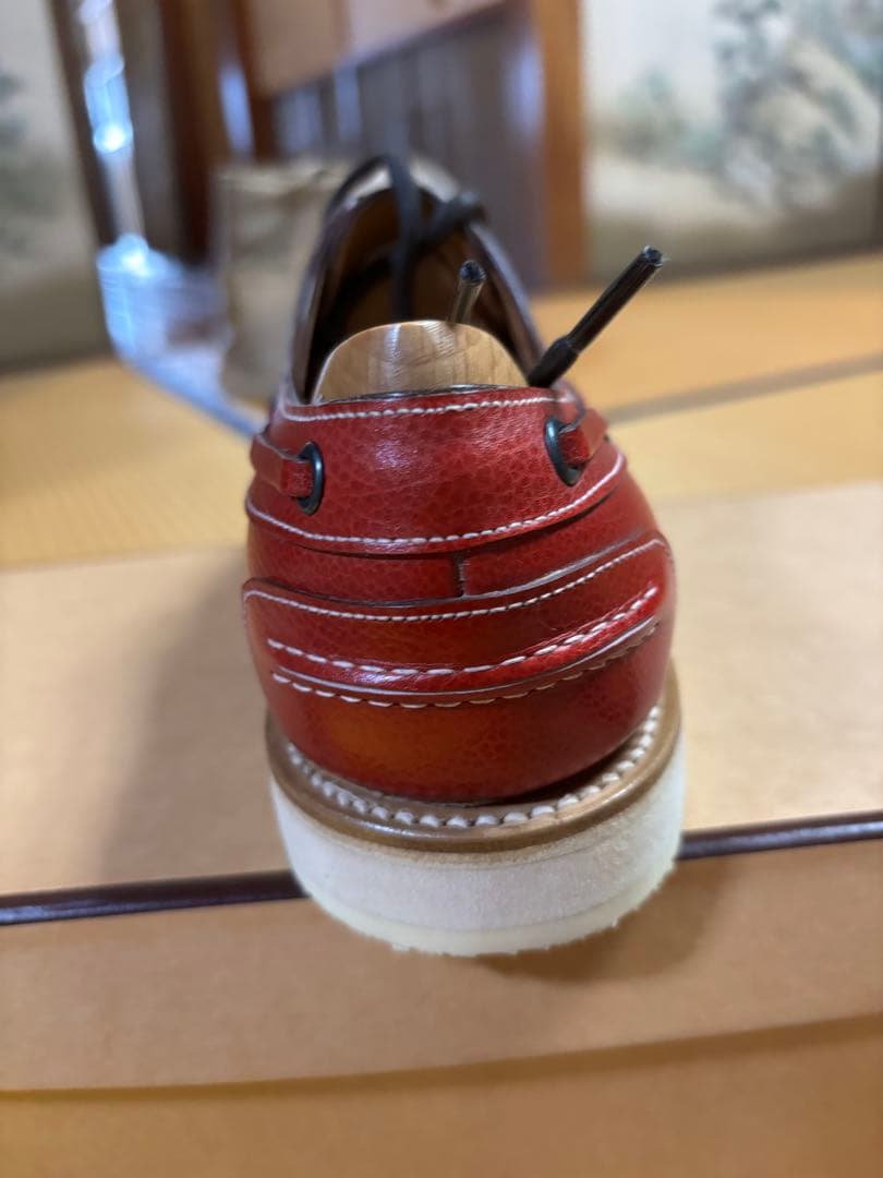 ジョン ロブ 赤 デッキシューズ