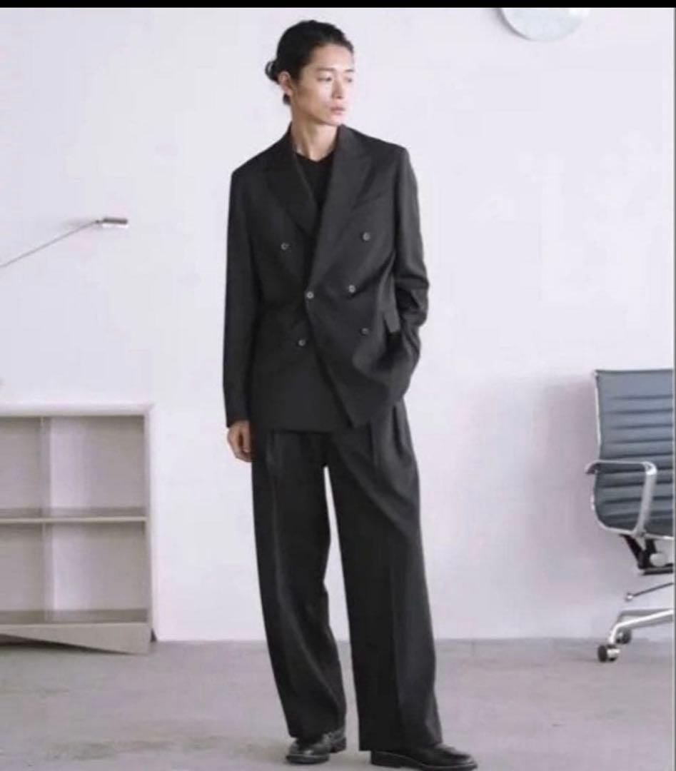 【WYM LIDNM】HIGH TWIST PE DOUBLE SUITブラック