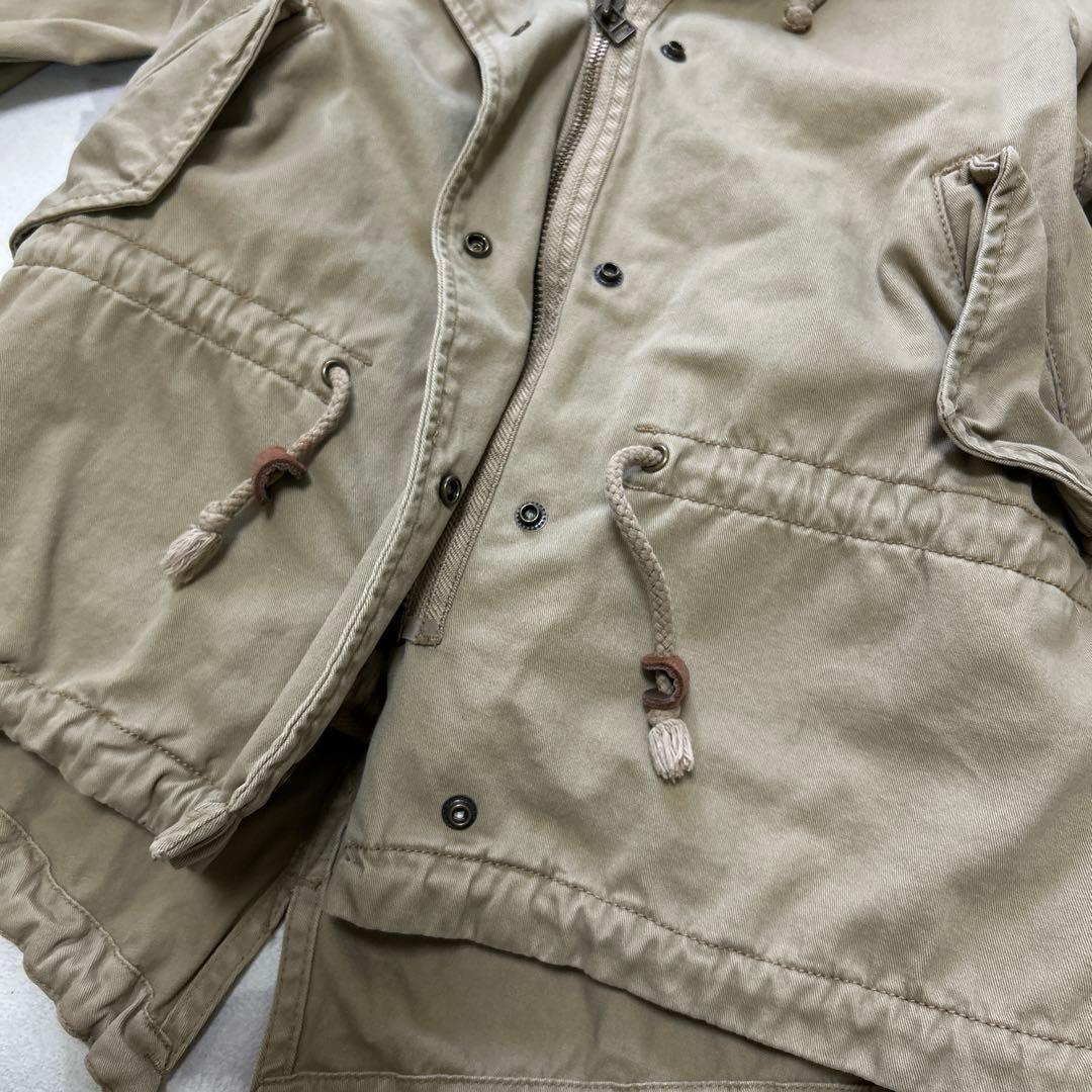 平成ギャル　y2k 豹柄　ビッグフード　ミリタリージャケット　グランジ　ラクーン