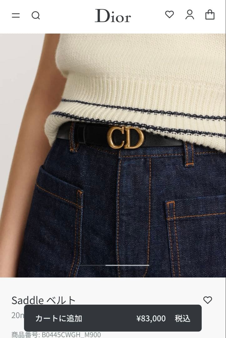 Dior ベルト ブラック