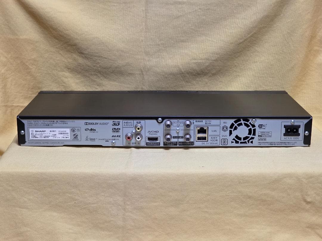 SHARP AQUOS BDレコーダー BD-NT1200　2018年製　整備品