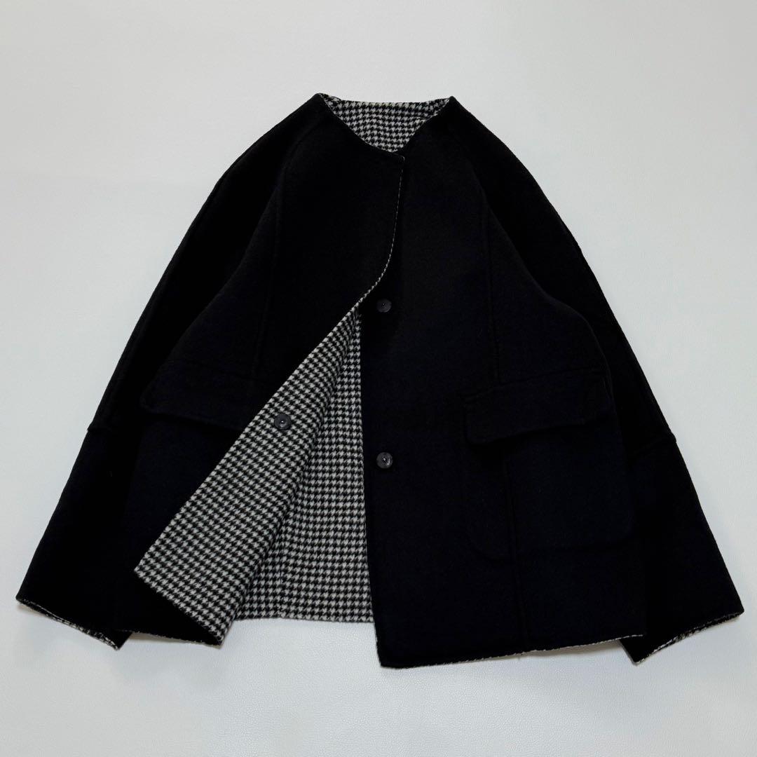 美品 24AWトゥモローランド スーパーダブルフェイス リバーシブルコート 36